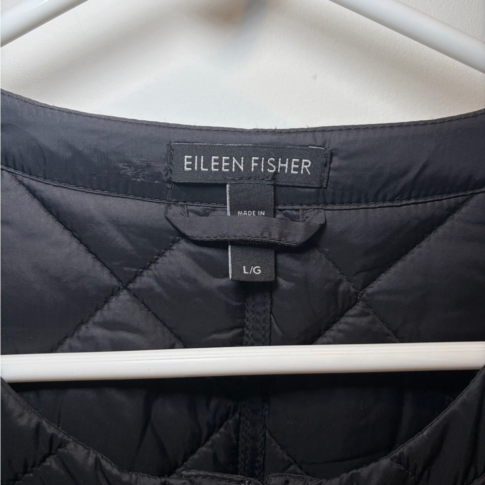 Eileen‎ Fisher Black Quilted Puffer Jacket - Picture 2 of 6